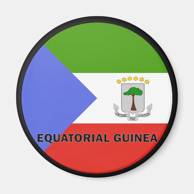 Aimant Drapeau de qualité Roundel Guinée équatoriale (Devant)