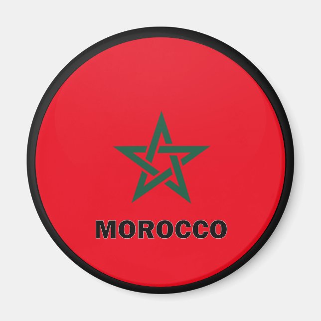 Aimant Drapeau de qualité Roundel Maroc (Devant)