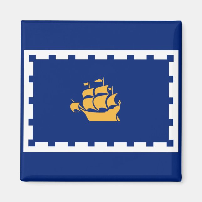Aimant Drapeau de Québec (Québec, Canada) (Devant)