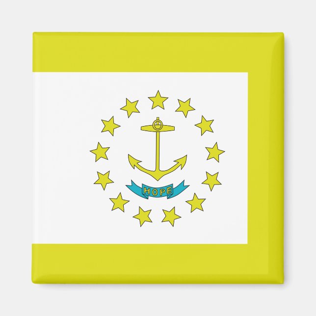 Aimant Drapeau de Rhode Island (Devant)