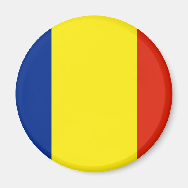 Aimant Drapeau de Roumanie (Devant)
