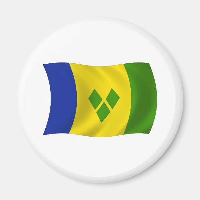 Aimant Drapeau de Saint-Vincent-et-les-Grenadines (Devant)