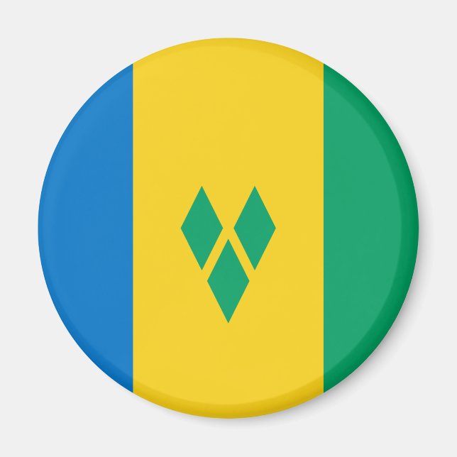 Aimant Drapeau de Saint-Vincent-et-les Grenadines (Devant)