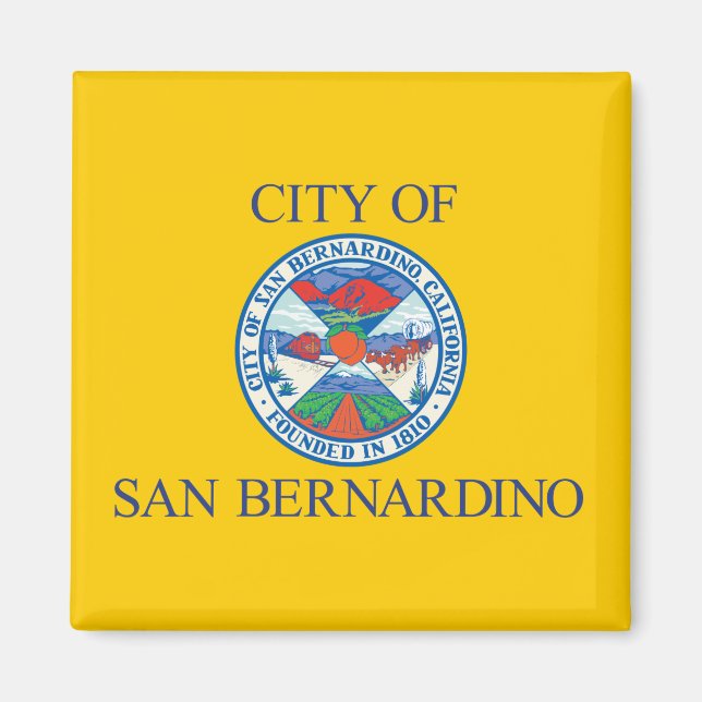 Aimant Drapeau de San Bernardino (Californie) (Devant)