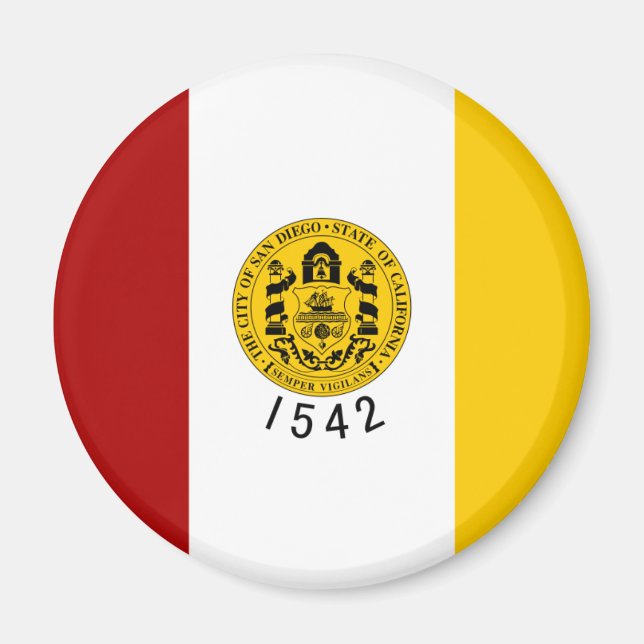 Aimant Drapeau de San Diego (Devant)
