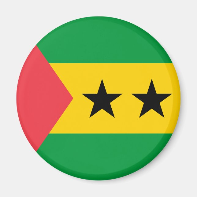 Aimant Drapeau de Sao Tomé-et-Principe (Devant)