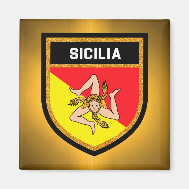 Aimant Drapeau de Sicilia (Devant)