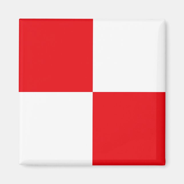 Aimant Drapeau de signalisation lettre U (Uniforme) (Devant)