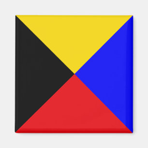 Aimant Drapeau de signalisation lettre Z (Zoulou)