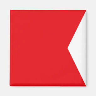 Aimant Drapeau de signalisation maritime : Lettre "B" (Br