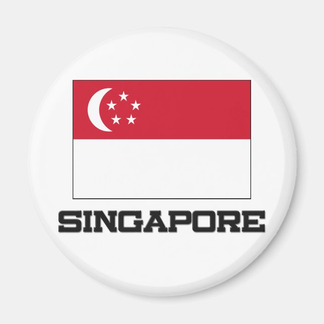 Aimant Drapeau de Singapour (Devant)