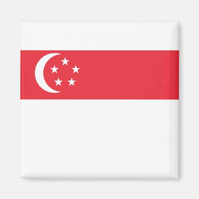 Aimant Drapeau de Singapour (Devant)