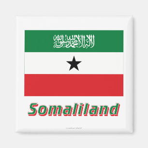 Aimant Drapeau de Somaliland avec le nom