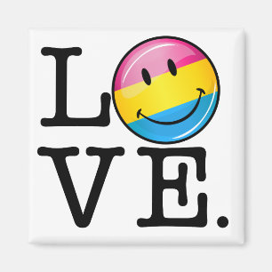 Aimant Drapeau de sourire d'amour Pansexual