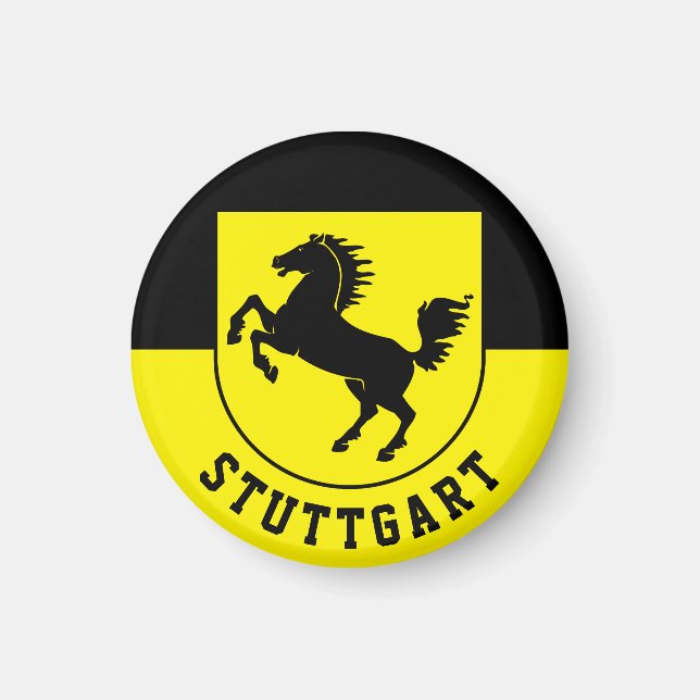 Aimant Drapeau de Stuttgart (Allemagne) (Devant)