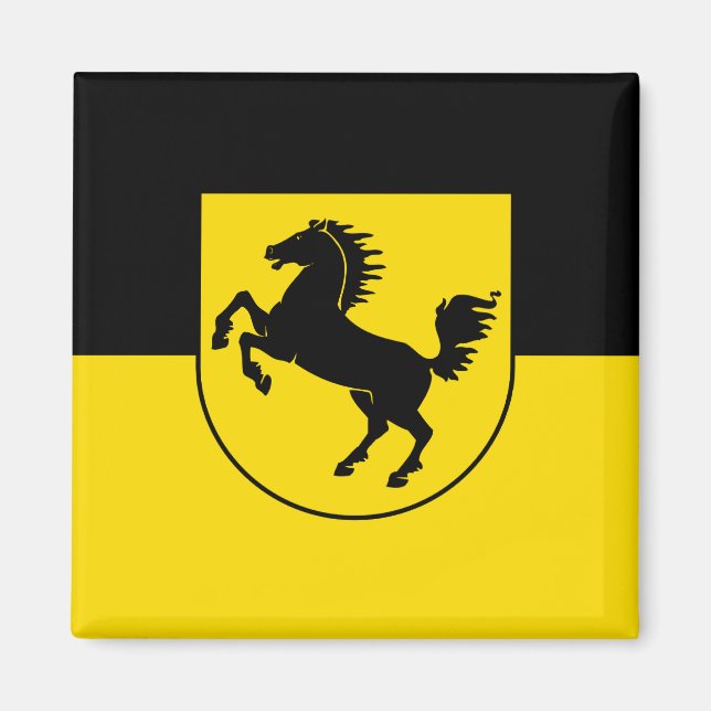 Aimant Drapeau de Stuttgart ville Allemagne symbole emblè (Devant)