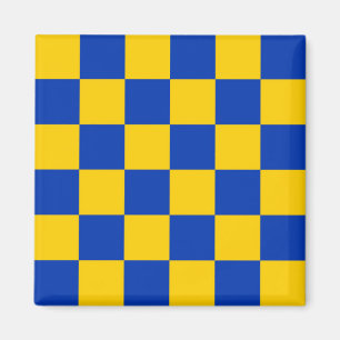 Aimant Drapeau de Surrey (bleu et jaune à damiers motif)