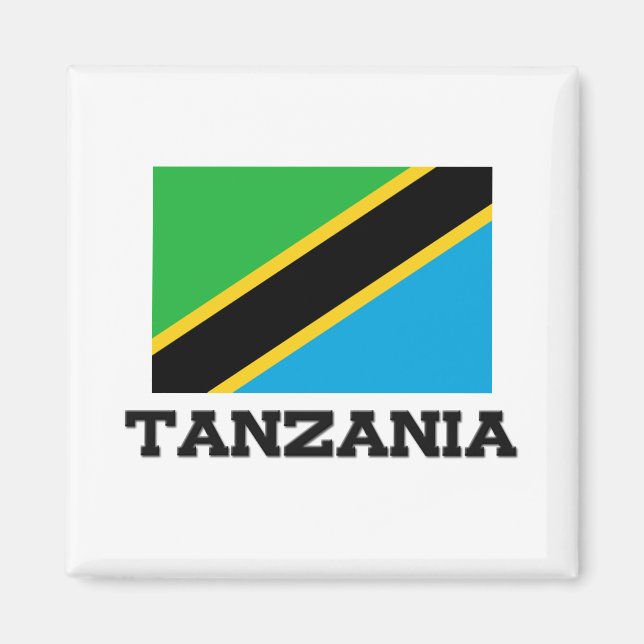 Aimant Drapeau de Tanzanie (Devant)