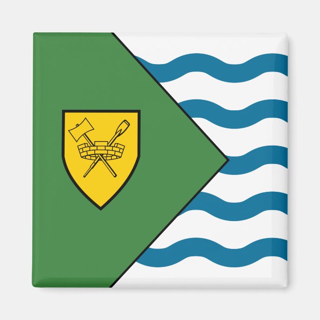 Aimant Drapeau de Vancouver (Colombie-Britannique, Canada (Devant)