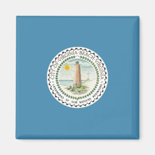 Aimant Drapeau de Virginia Beach (Virginie, USA)