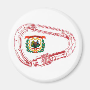 Aimant Drapeau de Virginie-Occidentale Escalade carabiner