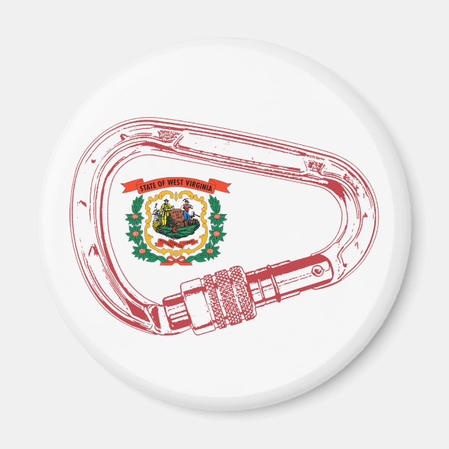 Aimant Drapeau de Virginie-Occidentale Escalade carabiner (Devant)