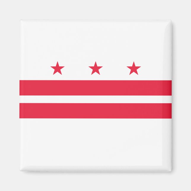 Aimant Drapeau de Washington D.C. (District de Columbia) (Devant)