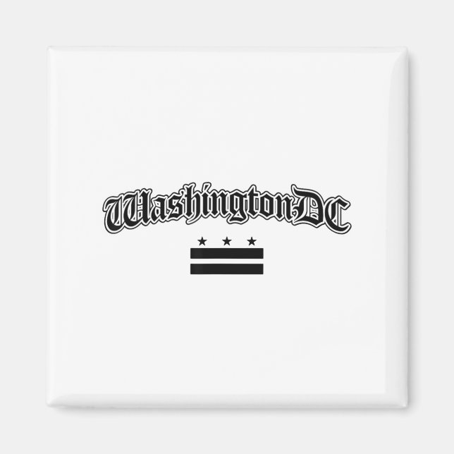 Aimant Drapeau de Washington Dc Souvenir Hommes Femmes En (Devant)