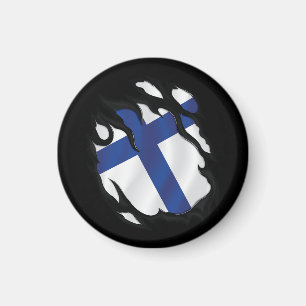 Aimant Drapeau déchiré de Finlande