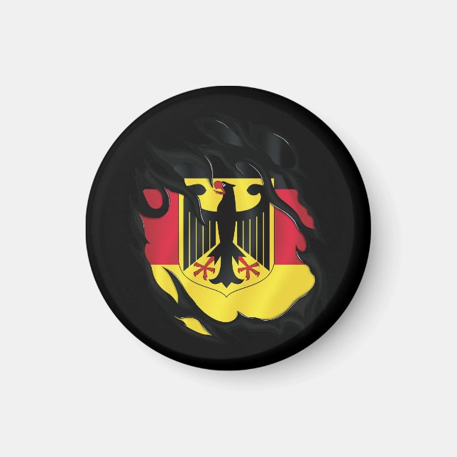 Aimant Drapeau déchiré de l'Allemagne (Devant)