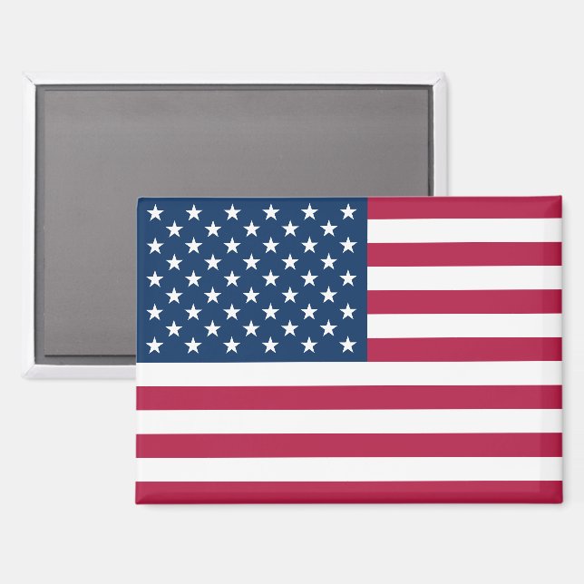 Aimant Drapeau des États-Unis d'Amérique rectangle patrio (Recto/Verso)