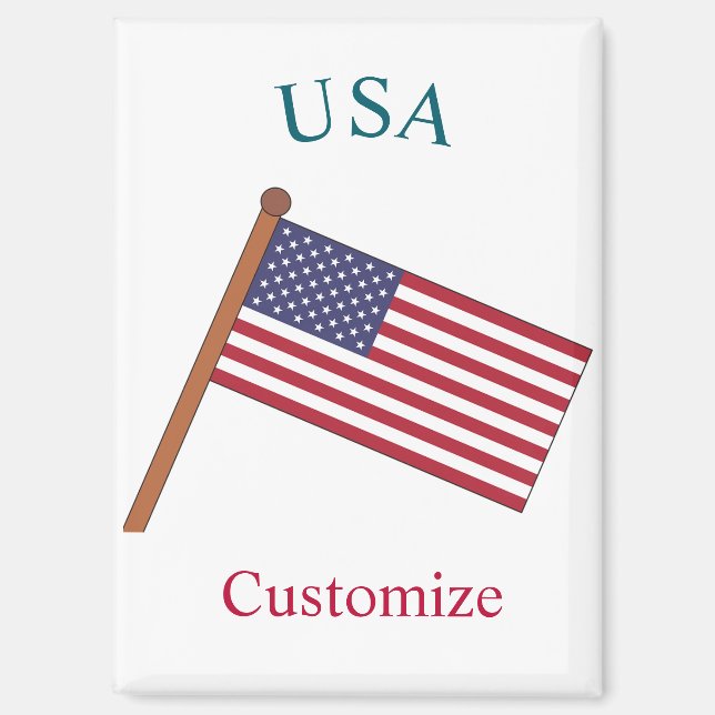 Aimant Drapeau des États-Unis Thunder_Cove (Recto)