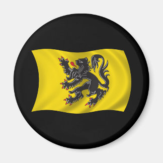 Aimant Drapeau des Flandres ondulées