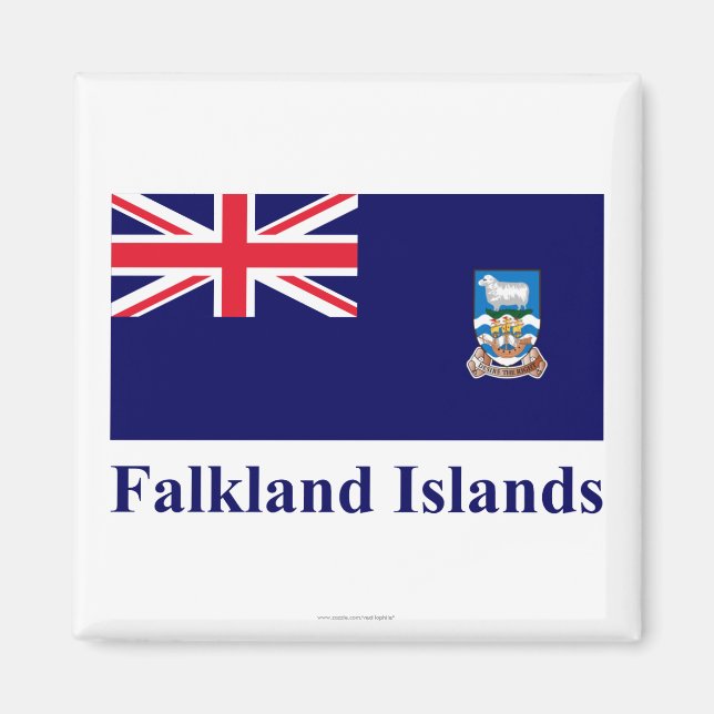Aimant Drapeau des îles Falkland (Devant)