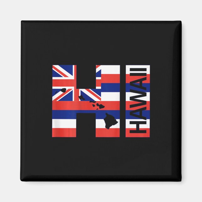 Aimant Drapeau des îles hawaïennes salut  (Devant)