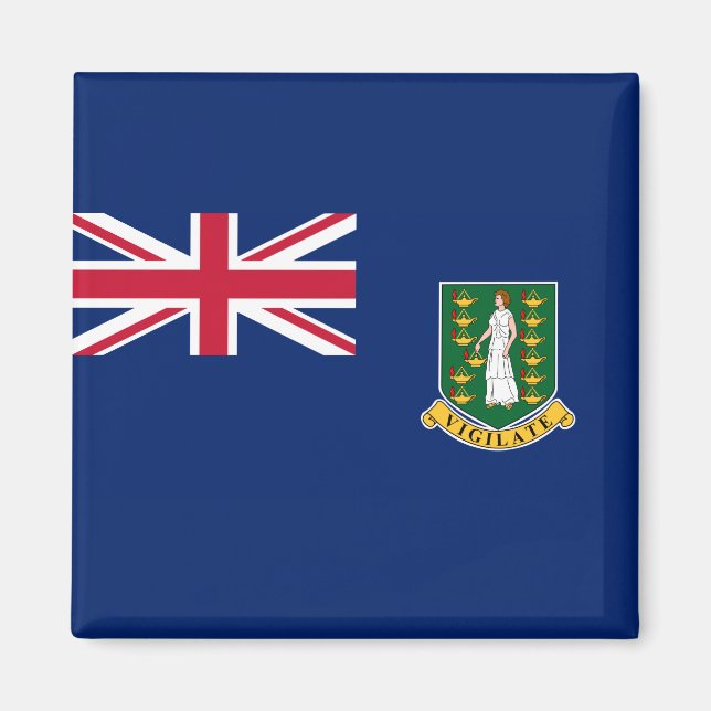 Aimant Drapeau des îles Vierges britanniques (BVI) (Devant)