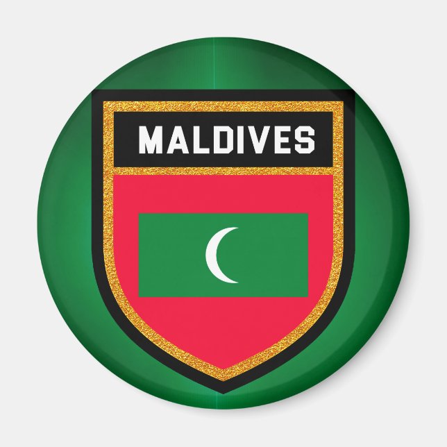 Aimant Drapeau des Maldives (Devant)
