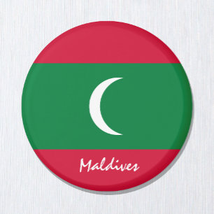 Aimant Drapeau des Maldives et Asie - Amateurs de voyage/