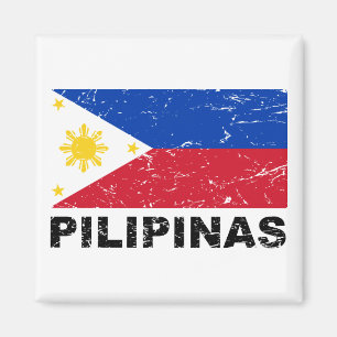 Aimant Drapeau des Philippines Vintage