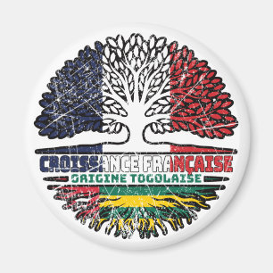 Aimant Drapeau des racines d'arbre de France Togo