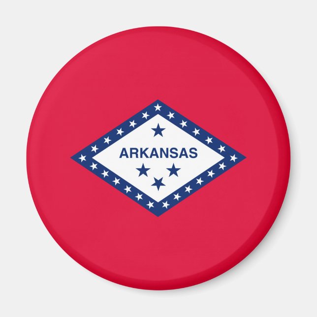 Aimant Drapeau d'État Arkansas (Devant)