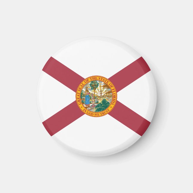 Aimant Drapeau d'État de Floride États-Unis (Devant)