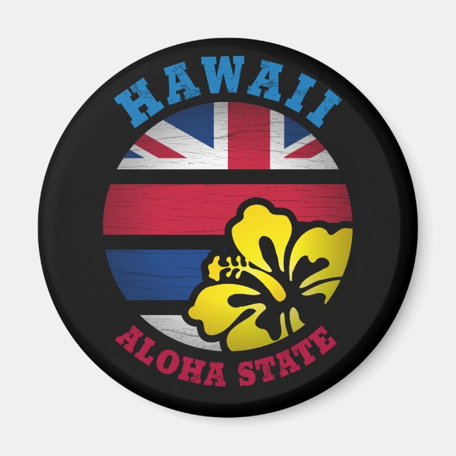 AIMANT DRAPEAU D'ÉTAT DE HAWAII ALOHA (Devant)