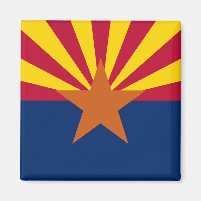 Aimant Drapeau d'État de l'Arizona (Devant)