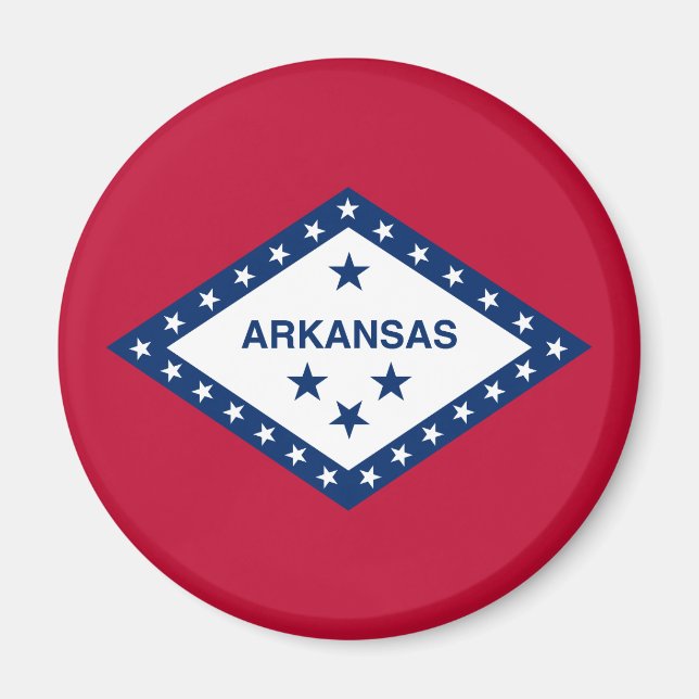 Aimant Drapeau d'État de l'Arkansas (Devant)