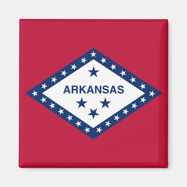 Aimant Drapeau d'État de l'Arkansas (Devant)