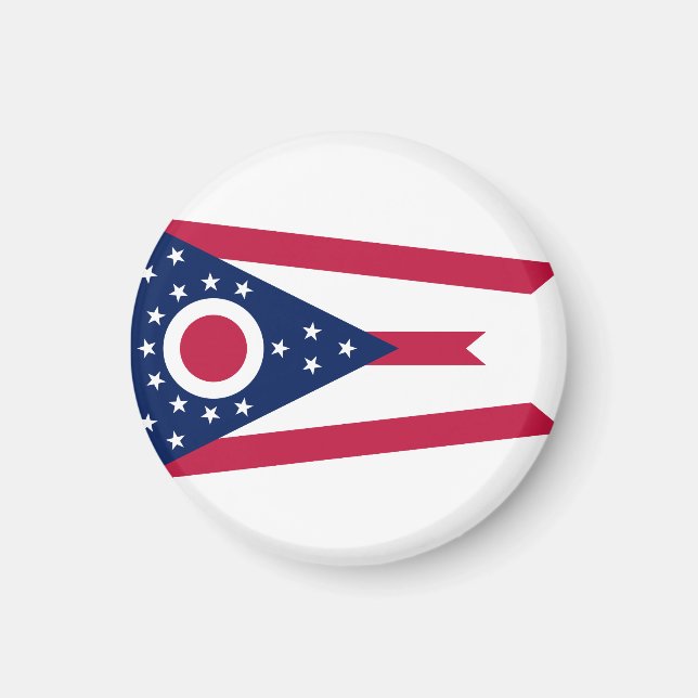 Aimant Drapeau d'État de l'Ohio USA (Devant)