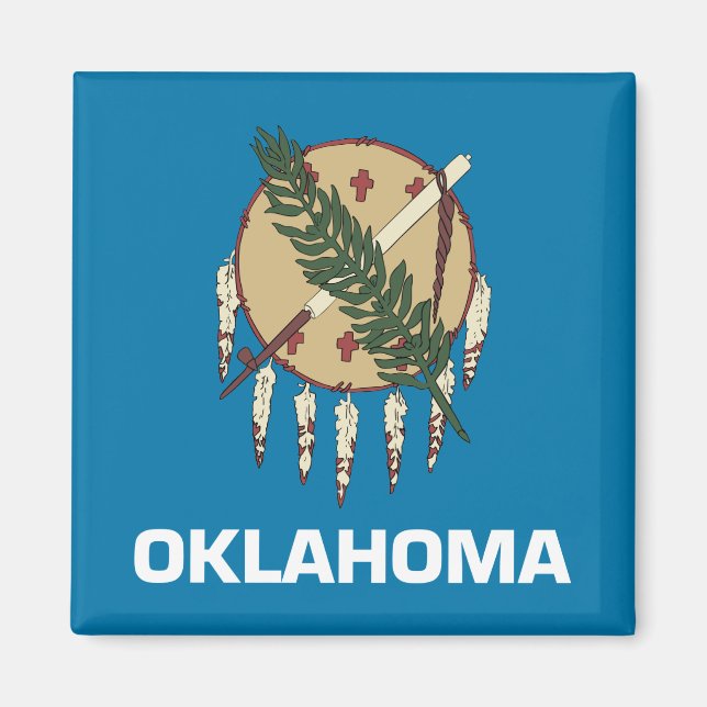 Aimant Drapeau d'État de l'Oklahoma (Devant)