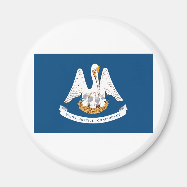 Aimant Drapeau d'État de Louisiane (Devant)