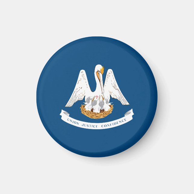 Aimant Drapeau d'État de Louisiane USA (Devant)